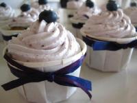 Blueberry \'n\' cream cupcakes (ou cupcakes  la myrtille)