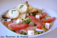 Salade Fracheur au Saumon sur son Toast de Chvre