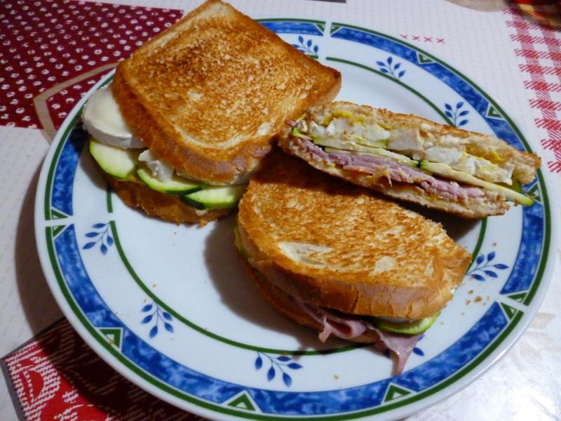 CROQUE MONSIEUR COURGETTE ET CHVRE