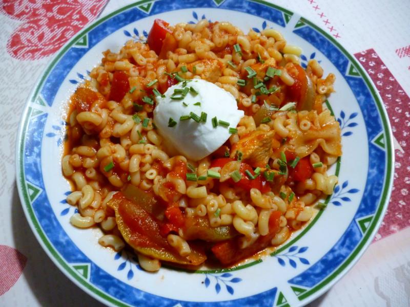 ONE POT PASTA aux poivrons poulet et mozarella